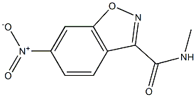 N-methyl-6-nitro-1,2-benzisoxazole-3-carboxamide 结构式