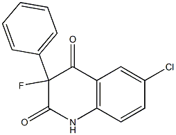 6-chloro-3-fluoro-3-phenyl-1,2,3,4-tetrahydroquinoline-2,4-dione 结构式