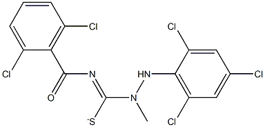 1-methyl N1-(2,6-dichlorobenzoyl)-2-(2,4,6-trichlorophenyl)hydrazine-1-carboximidothioate 结构式