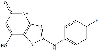 2-(4-fluoroanilino)-7-hydroxy[1,3]thiazolo[4,5-b]pyridin-5(4H)-one 结构式