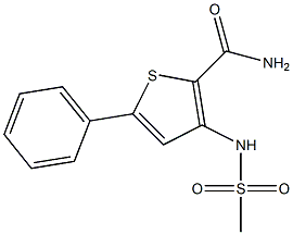 3-[(methylsulfonyl)amino]-5-phenylthiophene-2-carboxamide 结构式