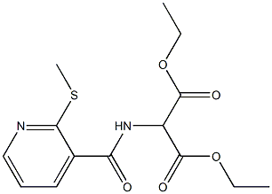 diethyl 2-({[2-(methylthio)-3-pyridyl]carbonyl}amino)malonate 结构式