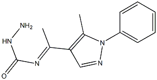 N1-[1-(5-methyl-1-phenyl-1H-pyrazol-4-yl)ethylidene]hydrazine-1-carboxamide 结构式