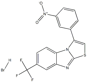 3-(3-nitrophenyl)-7-(trifluoromethyl)benzo[4,5]imidazo[2,1-b][1,3]thiazole hydrobromide 结构式