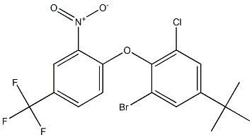 1-bromo-5-(tert-butyl)-3-chloro-2-[2-nitro-4-(trifluoromethyl)phenoxy]benzene 结构式