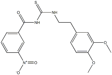 N-(3,4-dimethoxyphenethyl)-N'-(3-nitrobenzoyl)thiourea 结构式