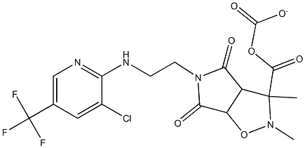 dimethyl 5-(2-{[3-chloro-5-(trifluoromethyl)-2-pyridinyl]amino}ethyl)-4,6-dioxotetrahydro-2H-pyrrolo[3,4-d]isoxazole-3,3(3aH)-dicarboxylate 结构式