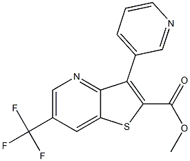 methyl 3-(3-pyridinyl)-6-(trifluoromethyl)thieno[3,2-b]pyridine-2-carboxylate 结构式