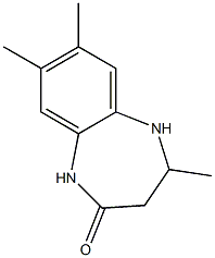 4,7,8-trimethyl-2,3,4,5-tetrahydro-1H-1,5-benzodiazepin-2-one 结构式
