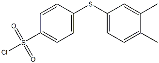 4-[(3,4-dimethylphenyl)thio]benzenesulfonyl chloride 结构式