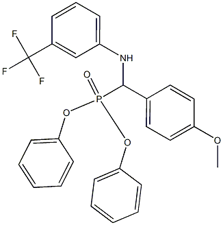 N1-[(diphenylphosphoryl)(4-methoxyphenyl)methyl]-3-(trifluoromethyl)aniline 结构式