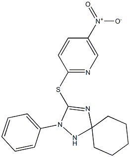 3-[(5-nitro-2-pyridyl)thio]-2-phenyl-1,2,4-triazaspiro[4.5]dec-3-ene 结构式