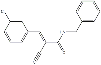 (E)-N-benzyl-3-(3-chlorophenyl)-2-cyano-2-propenamide 结构式