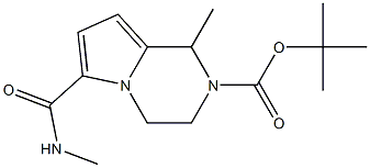 tert-butyl 1-methyl-6-[(methylamino)carbonyl]-3,4-dihydropyrrolo[1,2-a]pyrazine-2(1H)-carboxylate 结构式