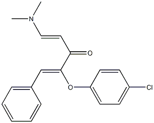 2-(4-chlorophenoxy)-5-(dimethylamino)-1-phenyl-1,4-pentadien-3-one 结构式