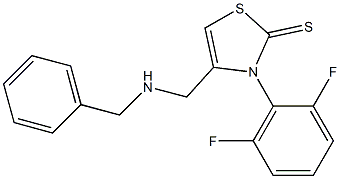 4-[(benzylamino)methyl]-3-(2,6-difluorophenyl)-1,3-thiazole-2(3H)-thione 结构式