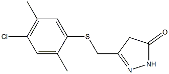 3-{[(4-chloro-2,5-dimethylphenyl)thio]methyl}-4,5-dihydro-1H-pyrazol-5-one 结构式