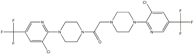 1,2-bis{4-[3-chloro-5-(trifluoromethyl)-2-pyridinyl]piperazino}-1-ethanone 结构式