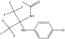 N1-[1-(4-chloroanilino)-2,2,2-trifluoro-1-(trifluoromethyl)ethyl]acetamide 结构式