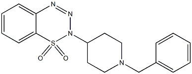 2-(1-benzyl-4-piperidinyl)-1lambda~6~,2,3,4-benzothiatriazine-1,1(2H)-dione 结构式