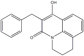 6-benzyl-7-hydroxy-2,3-dihydro-1H,5H-pyrido[3,2,1-ij]quinolin-5-one 结构式