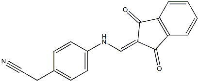 2-(4-{[(1,3-dioxo-1,3-dihydro-2H-inden-2-yliden)methyl]amino}phenyl)acetonitrile 结构式