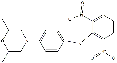 N-[4-(2,6-dimethylmorpholino)phenyl]-2,6-dinitroaniline 结构式