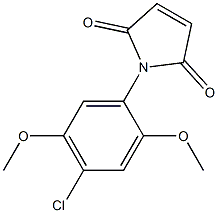 1-(4-chloro-2,5-dimethoxyphenyl)-2,5-dihydro-1H-pyrrole-2,5-dione 结构式