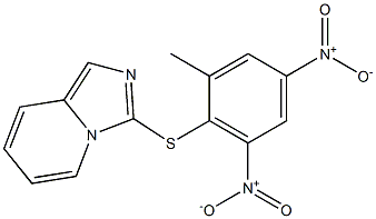 3-[(2-methyl-4,6-dinitrophenyl)thio]imidazo[1,5-a]pyridine 结构式