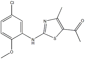 1-[2-(5-chloro-2-methoxyanilino)-4-methyl-1,3-thiazol-5-yl]-1-ethanone 结构式