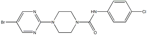 N1-(4-chlorophenyl)-4-(5-bromopyrimidin-2-yl)piperazine-1-carboxamide 结构式