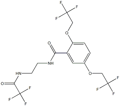 N-{2-[(2,2,2-trifluoroacetyl)amino]ethyl}-2,5-bis(2,2,2-trifluoroethoxy)benzenecarboxamide 结构式