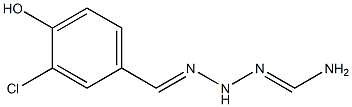 N'-(3-chloro-4-hydroxybenzylidene)aminomethanehydrazonamide 结构式