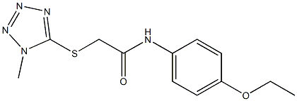 N-(4-ethoxyphenyl)-2-[(1-methyl-1H-1,2,3,4-tetraazol-5-yl)sulfanyl]acetamide 结构式