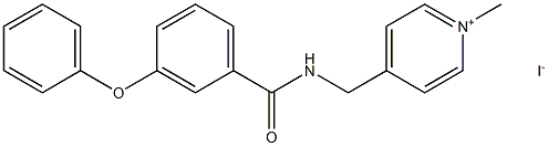 1-methyl-4-{[(3-phenoxybenzoyl)amino]methyl}pyridinium iodide 结构式