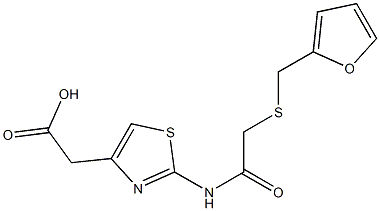 2-[2-({2-[(2-furylmethyl)thio]acetyl}amino)-1,3-thiazol-4-yl]acetic acid 结构式