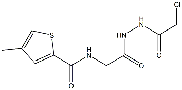 N2-{2-[2-(2-chloroacetyl)hydrazino]-2-oxoethyl}-4-methylthiophene-2-carboxamide 结构式