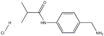 N-[4-(aminomethyl)phenyl]-2-methylpropanamide hydrochloride 结构式