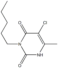 5-chloro-6-methyl-3-pentyl-1,2,3,4-tetrahydropyrimidine-2,4-dione 结构式
