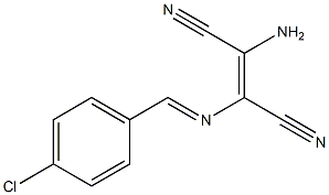 2-amino-3-[(4-chlorobenzylidene)amino]but-2-enedinitrile 结构式