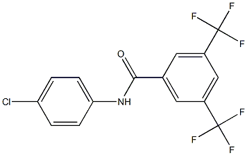 N-(4-chlorophenyl)-3,5-bis(trifluoromethyl)benzenecarboxamide 结构式