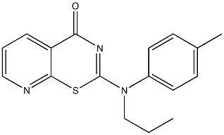 2-[4-methyl(propyl)anilino]-4H-pyrido[3,2-e][1,3]thiazin-4-one 结构式