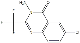 3-amino-6-chloro-2-(trifluoromethyl)-4(3H)-quinazolinone 结构式