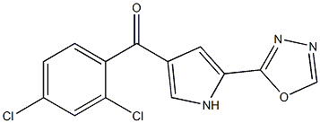 (2,4-dichlorophenyl)[5-(1,3,4-oxadiazol-2-yl)-1H-pyrrol-3-yl]methanone 结构式
