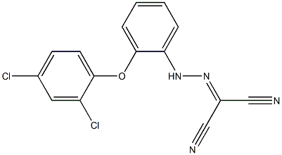 2-{2-[2-(2,4-dichlorophenoxy)phenyl]hydrazono}malononitrile 结构式