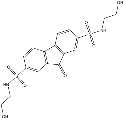 N2,N7-di(2-hydroxyethyl)-9-oxo-9H-2,7-fluorenedisulfonamide 结构式