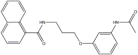 N1-{3-[3-(acetylamino)phenoxy]propyl}-1-naphthamide 结构式