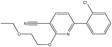 6-(2-chlorophenyl)-2-(2-ethoxyethoxy)nicotinonitrile 结构式