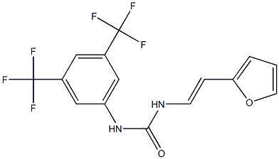 N-[3,5-di(trifluoromethyl)phenyl]-N'-[2-(2-furyl)vinyl]urea 结构式