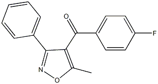 (4-fluorophenyl)(5-methyl-3-phenylisoxazol-4-yl)methanone 结构式